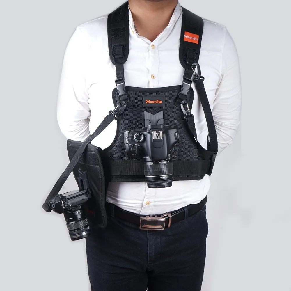 

Commlite COMASTER CS-S20-H1 & CS-S20-H2 Multi-functional Rain-proof Camera Carrying Vest Camera Holster for Outdoor and Sport