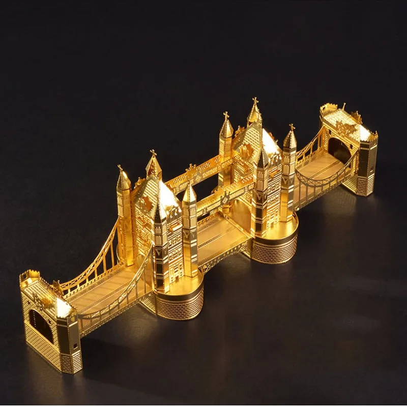 

3D Metal Puzzle of Bridge World Famous Building Assembly 3D Simulation Model Kits DIY Funny Puzzle Metal Model Kit Toys for Boy