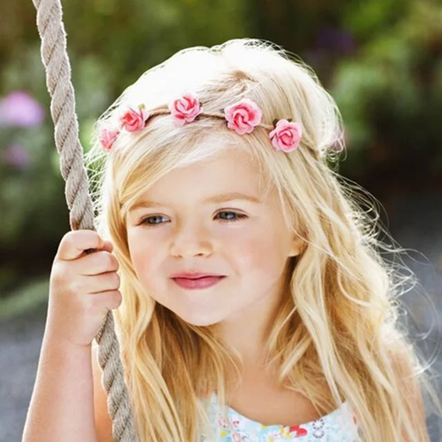 Newborn Flower Headband Mini Rose Flowers Headbands Summer