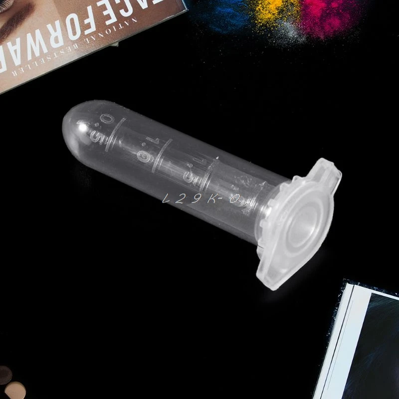 Plastic Test Tubes 100Pcs 2ml Clear Plastic Vials Container Snap Cap Centrifuge Tubes Vials Sample Lab Container