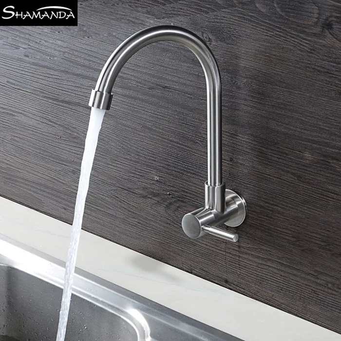 2016 Hot Sale Free Shipping SUS304 Stainless Steel Nickel Various Styles Kitchen Cold Tap Rotatable Single Handle Sink Faucet 2016 Hot Sale Free Shipping SUS304 Stainless Steel Nickel Various Styles Kitchen Cold Tap Rotatable Single Handle Sink Faucet
