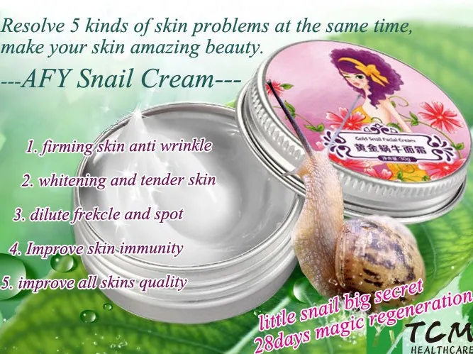 

AFY Snail cream moisturizing whitening cream for face anti acne anti wrinkle face cream superfine Free shipping skin care