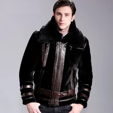 Новинка, Мужская мотоциклетная куртка пилота, натуральная кожа, овчина, шерстяной мех, Мужское пальто, белый, черный, для пары, зимняя теплая одежда, XXL