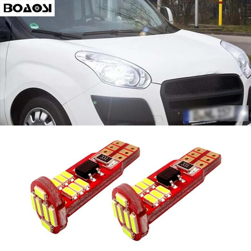 

2x T10 W5W LED Clearance Light Marker Lamp Bulb Canbus Error Free For FIAT 500 Punto Stilo Palio Freemont Bravo Ducato Doblo
