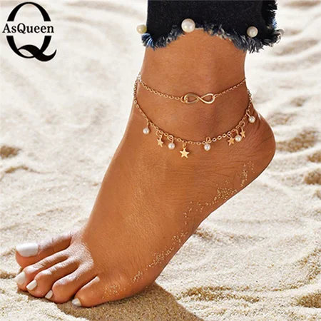 19 видов стилей 3 шт./компл. женские браслеты для щиколотки Аксессуары для ног летний босиком на пляже браслет под сандалии до щиколотки на ноге женский браслет на ногу - Окраска металла: 002