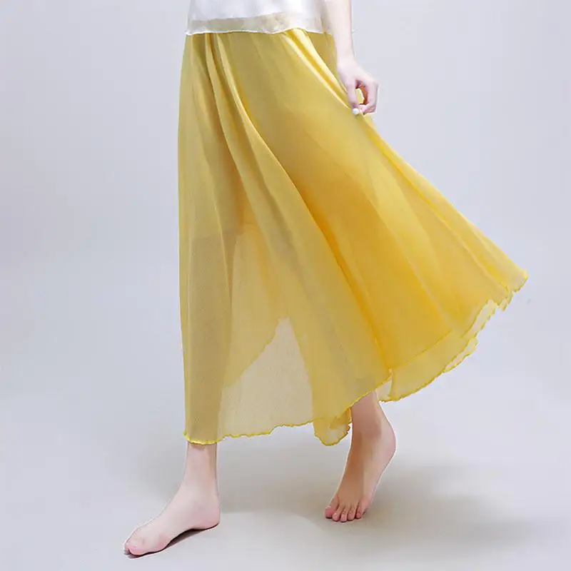 Yfashion женская льняная ткань юбка макси в стиле бохо Новая мода лето сплошной цвет Высокая Талия Длинные юбки Национальный стиль юбка женская