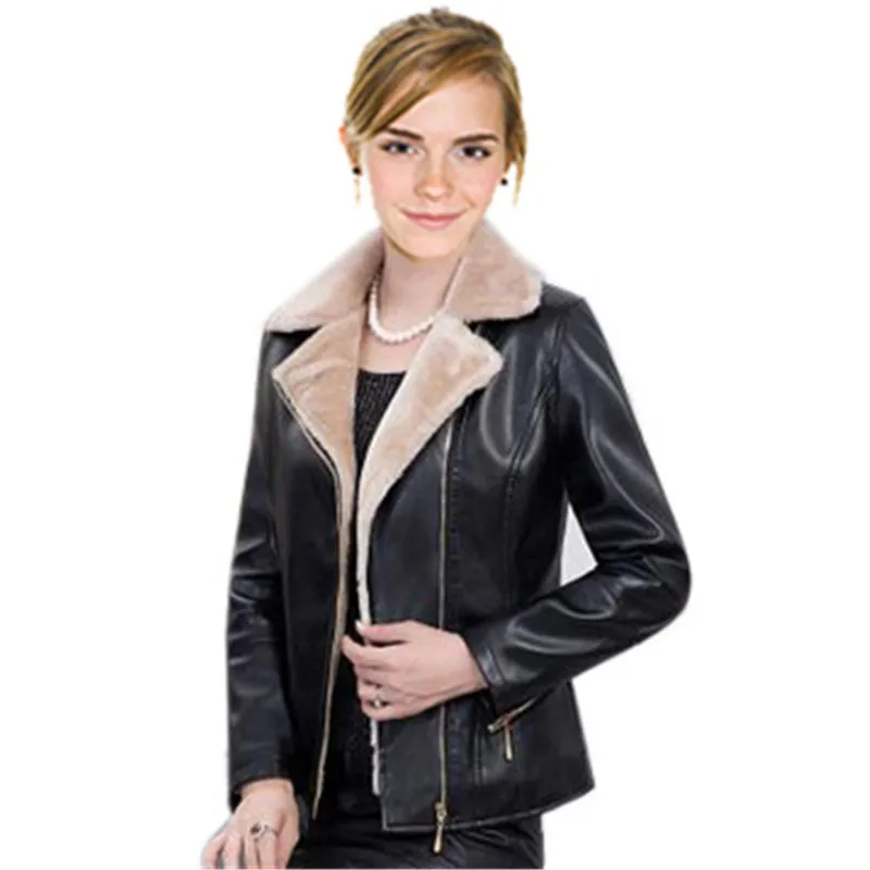 

Winter Jacket Women Black Red 6XL 7XL Plus Size PU Faux Leather Coat 2019 New Autumn Korean Short Slim Plus Velvet Jackets LD568