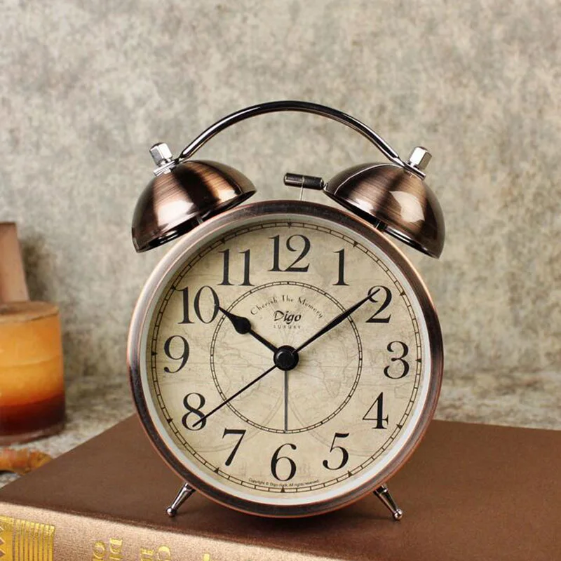 Bell Vintage Retro Alarm Clock With Backlight Home Decorative Loud Bell Vintage Retro Alarm Clock With Backlight Home Decorative Loud For Heavy Sleeper Old Fashioned Table In Clocks From Garden On
