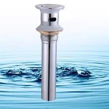 Free Shipping Stainless steel bathroom basin drain with high quality polished chrome basin sink drainer
