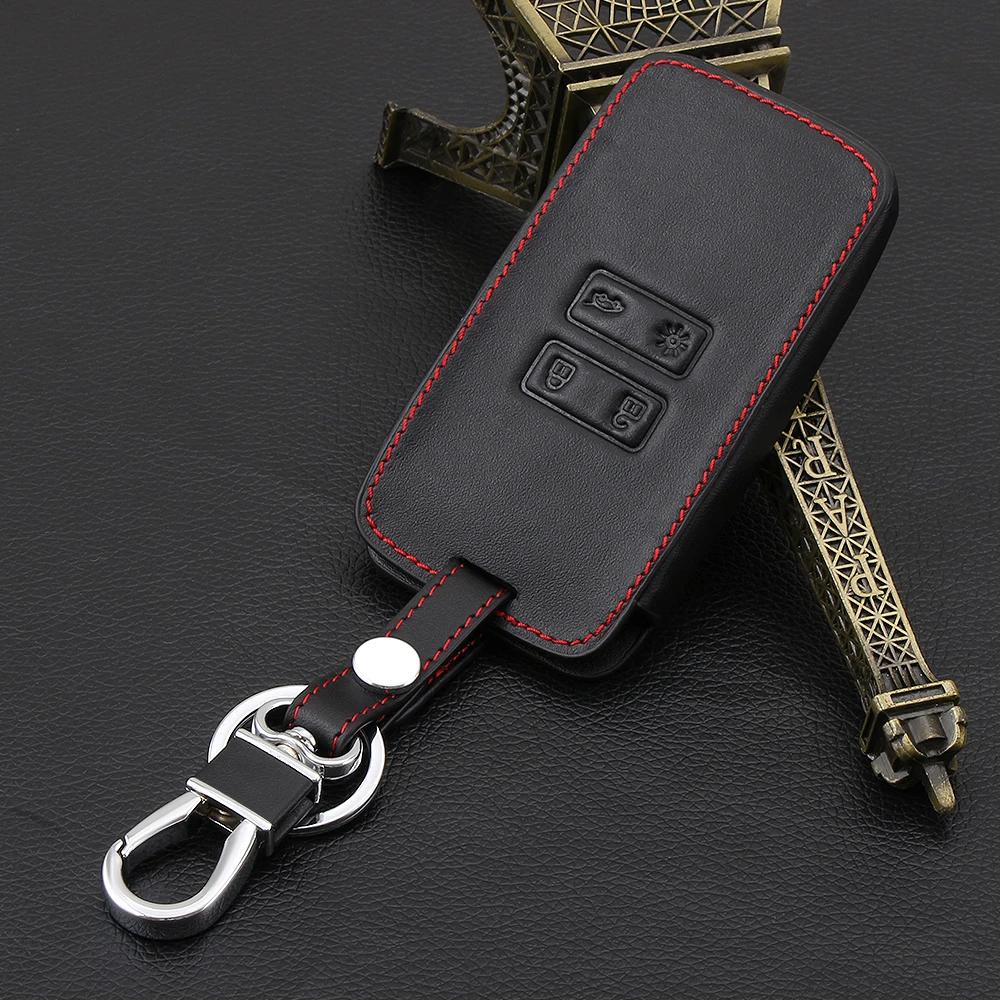 

Genuine Leather Car key Card Cover Case fit for Renault Koleos Kadjar Keychain Wallet Protector Holder
