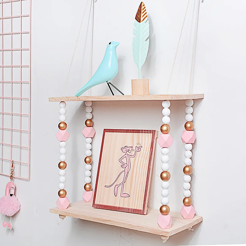 

Wooden Wall Hanging Plate Nordic Style Home Decoration Practical Wall Mounted Storage Plate Bathroom Bedroom Decoration Ornament