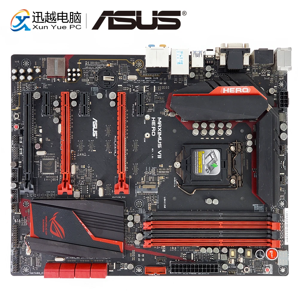 

Asus MAXIMUS VII HERO Desktop Motherboard M7H Z97 Socket LGA 1150 i7 i5 i3 DDR3 32G M.2 SATA3 USB3.0 VGA DVI HDMI ATX