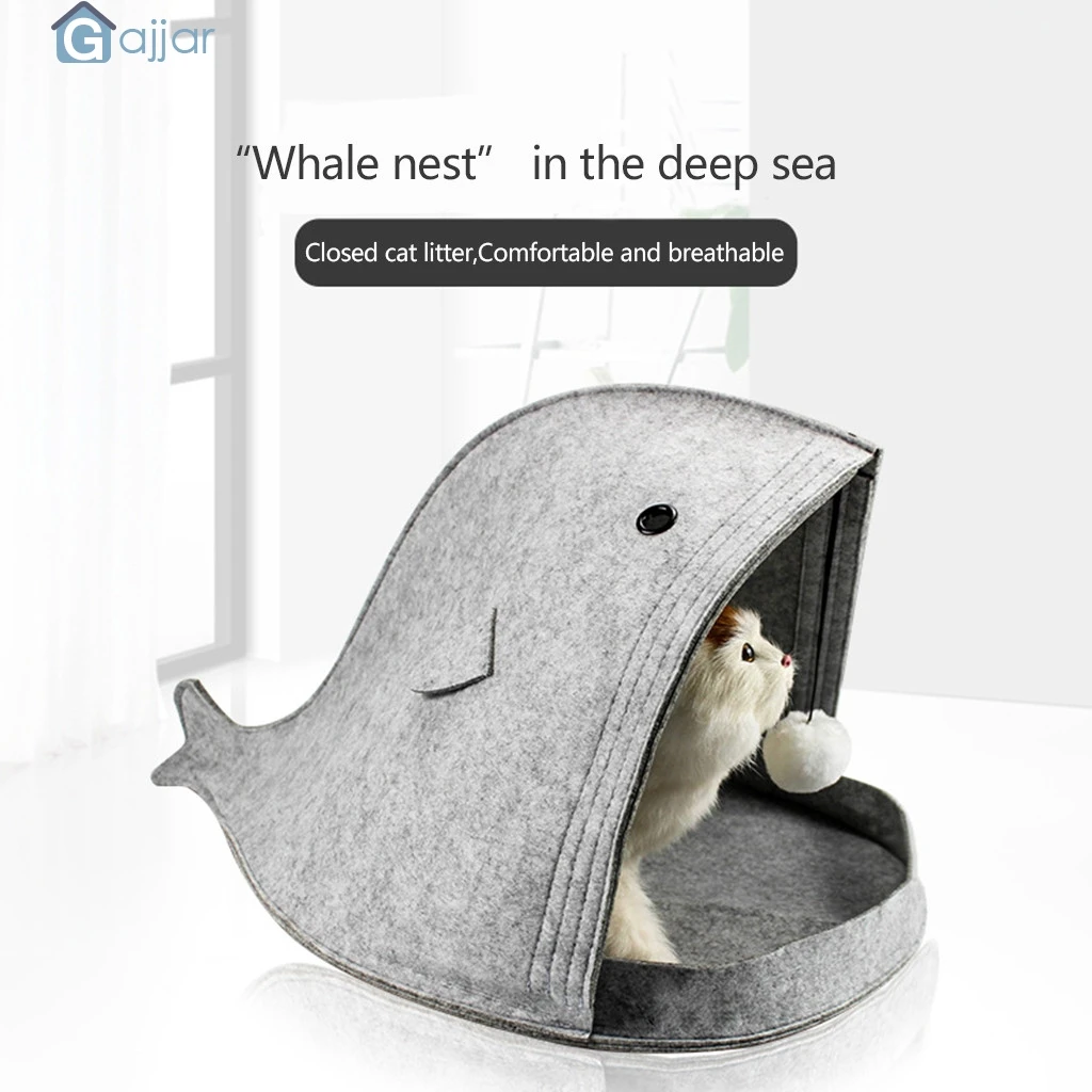 

2019 New Cat Tent Bed Indoor Enclosed Plaid Pet Tent Bed Creating Security Warm Small Catv 19APR3