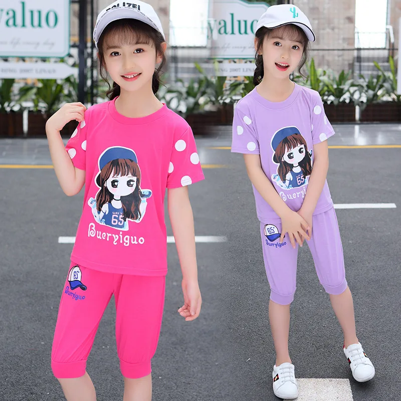 Roupa do Bebê Curta plus Shorts de Chiffon Adolescentes das Crianças Menina 2019 Verão Nova Franja Estilo Étnico manga 2 pc Roupas Sets 4 10 12y 8 Conjuntos de roupas