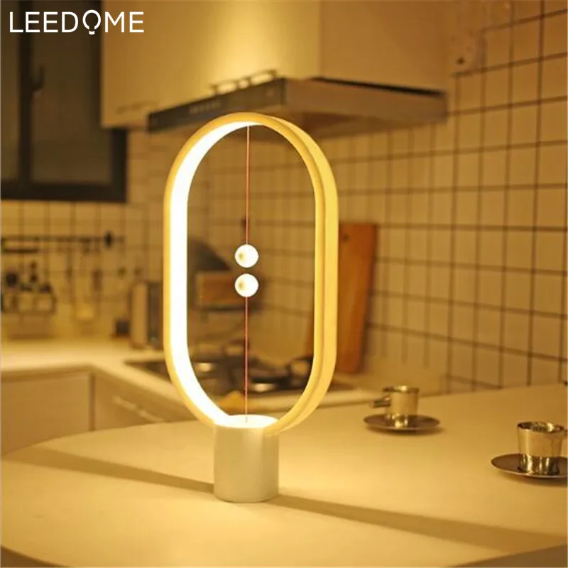 

Leedome New LED Heng Balance Lamp Eye Protection Study Table Light For Indoor Night Lights Home Decoration In Red Black White