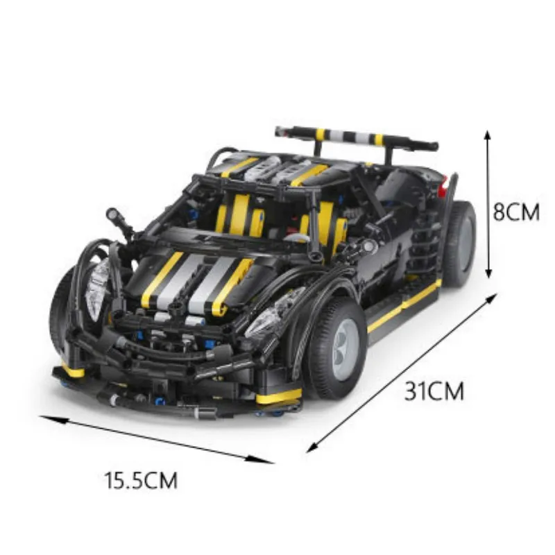 

07002 1177Pcs MOC Series Balisong Small Supercar Set The Children Educational Building Blocks Bricks Toys Gift