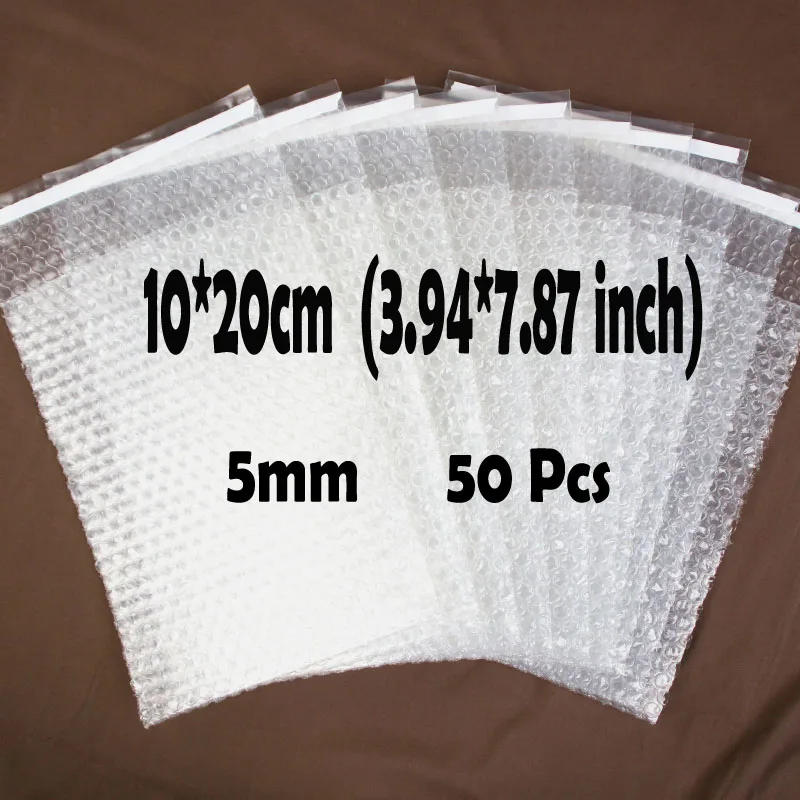 10*20cm (3.94*7.87 inch) 50Pcs 5mm Sealing Bubble Bag Bubble Pack Wrap