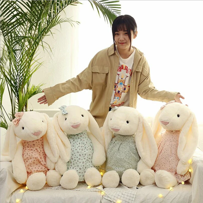 

New Cute Weaing Dress Rabbit Plush Toys Stuffed Animal Rabbit Toy Soft Plush Doll Children Girls Birthday Gift