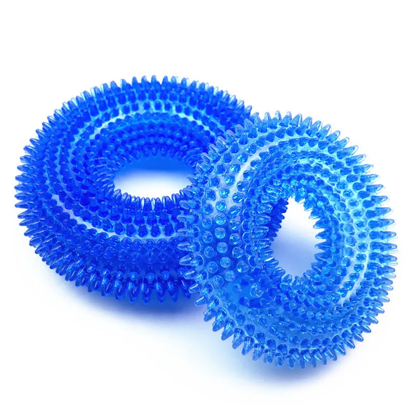 Squeak Chew Toys TPR Sound Circle For Large Dogs Training Funny Pet Ring Puppy Big Dog Interactive | Дом и сад