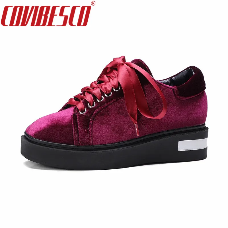 

COVIBESCO New Fashion Flats Heels Women Breathable Lace Up Woman Shoes Casual Women Flats Zapatillas Mujer