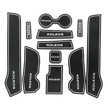 Для Renault Koleos 2013- силикагель нескользящий коврик 11 шт. внутренние коврики синий красный белый светящиеся наклейки с логотипом автомобильные аксессуары