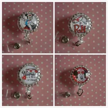 Bling Стразы мин Мышь и RN выдвижной id знак катушки 12 шт./лот