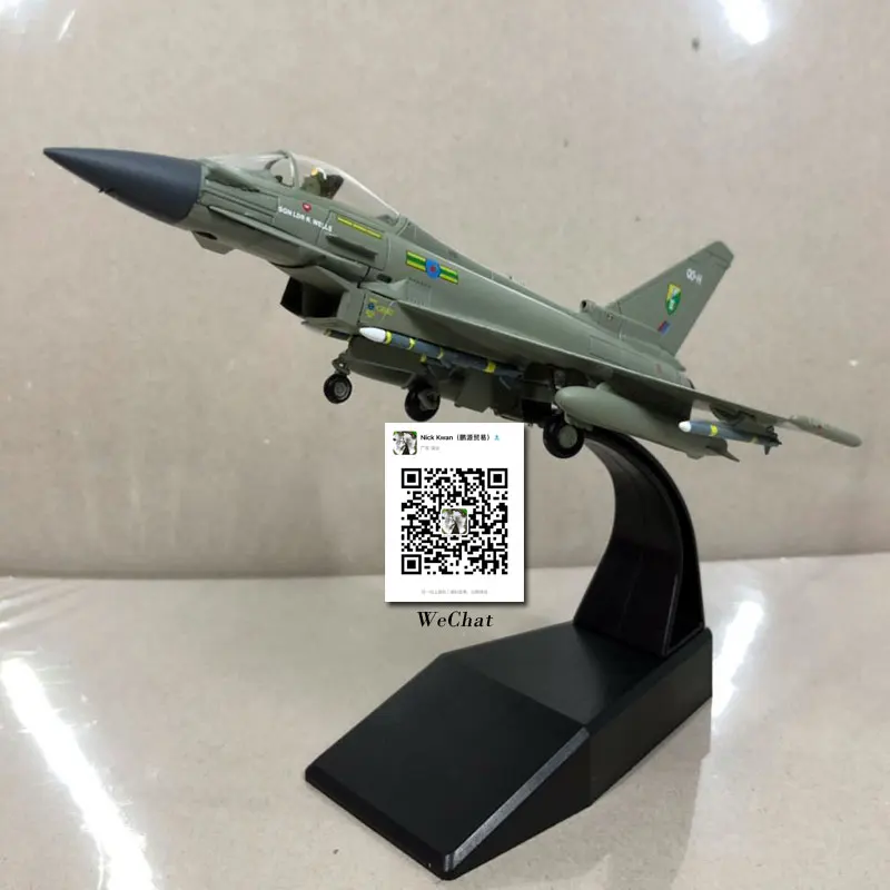 AMER 1/100 масштаб Eurofighter Typhoon EF-2000 мультирольный истребитель литой под давлением металлический военный самолет модель игрушки для коллекции, подарок