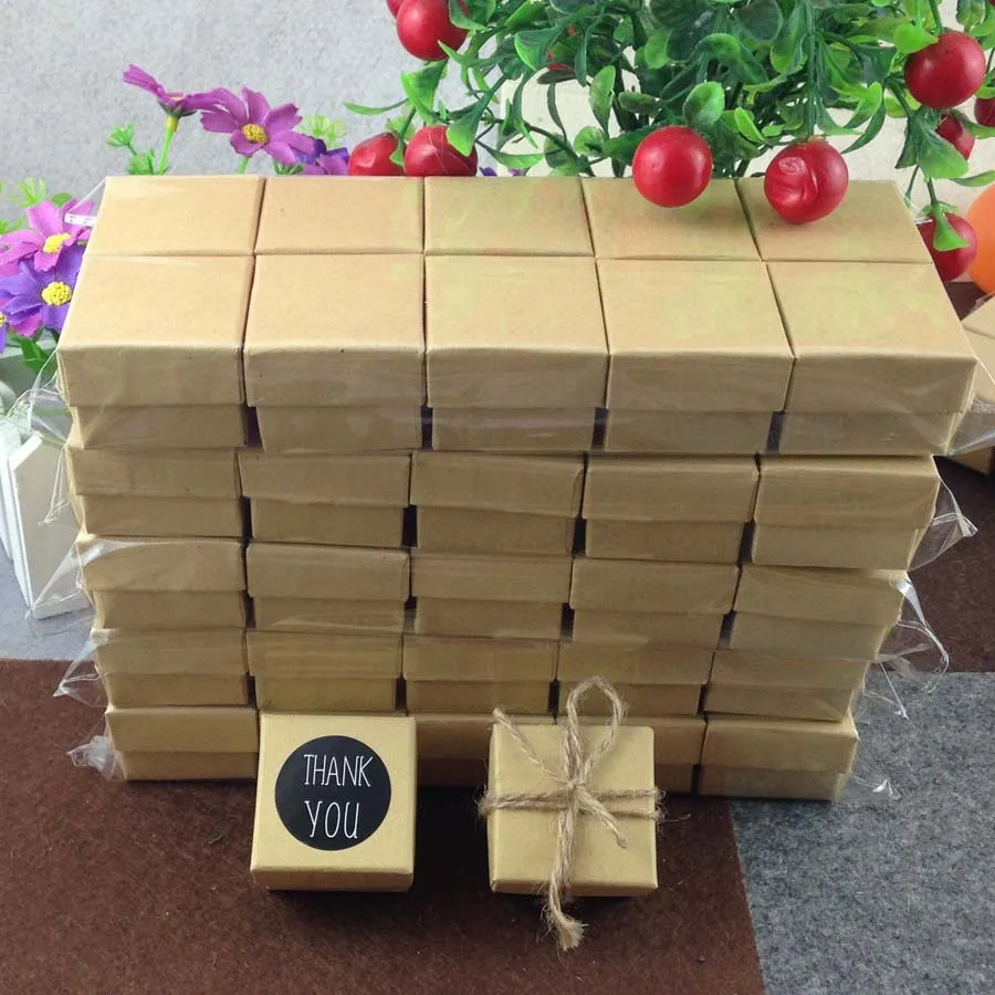 

2015 New Kraft Ring Box High Quality 100pcs/Lot (Custom Logo Cost Extra MOQ : 1000 PCS )