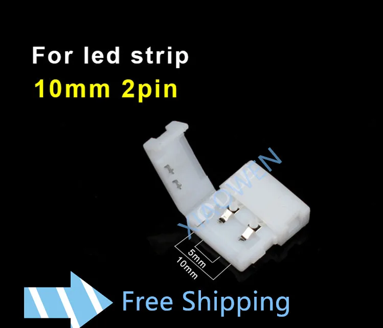 

5050 RGB strip LED connector 50pcs 10mm 4 pin NO welding strip connector for strip jointing