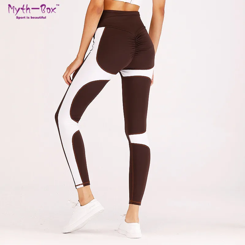 

Women Yoga Pants Sexy Hips Fitness Tights Patchwork Sport Leggings Quick Dry Slim Skinny Capris Running Trouser Gym Workout Pant