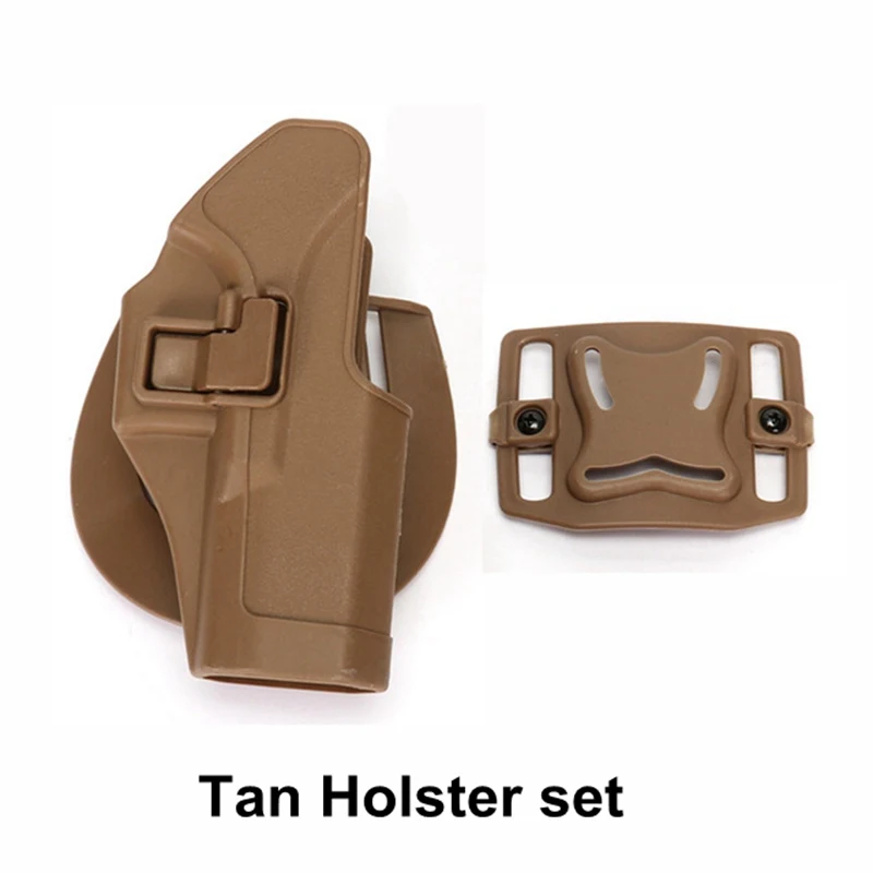 tan only holster Военная кобура Glock Тактический Glcok правая рука ремень пистолет кобура для Glock 17 19 22 23 31 32 черный загар - Цвет: tan only holster