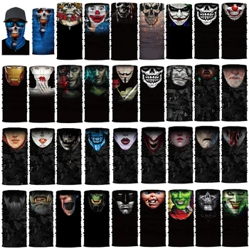 

GPFORTYSIX Joker Clown Unisex Outdoor Motorcycle Face Mask Skull Bandana Headbands Ski Ride Bike Sports Cap Halloween Party gift