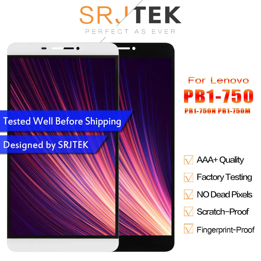 Srjtek для Lenovo PHAB 6 98 PB1 750N 750M qy3h сенсорный экран дигитайзер Датчик ЖК дисплей Матрица