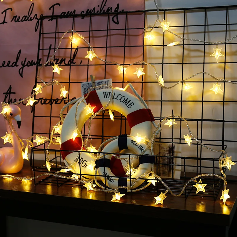 10 м 80 светодиодный s Звездный струнный светильник s уличный на батарейках светодиодный Сказочный светильник s праздничный свадебный новогодний декор СВЕТОДИОДНЫЙ занавес светильник PD043