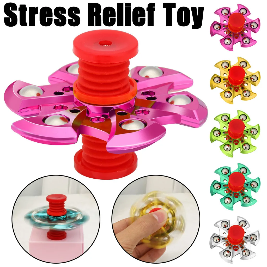 

Relieves Stress Anxiety Relief EDC Kill Time Bouncing Spinner Hand Focus Toys Elastic Focus Toys #K15