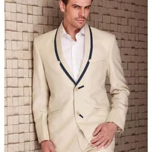 2 шт.(куртка+ брюки) шаль воротник две кнопки модные мужские костюмы Custume Homme приталенный костюм брендовая одежда новейший дизайн костюм