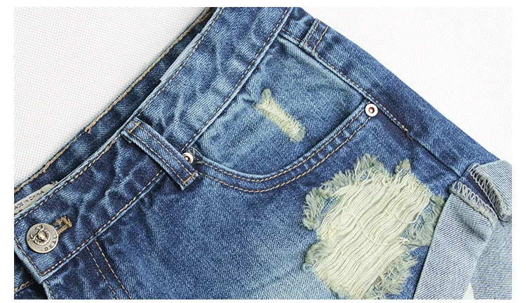 2019 с низкой талией летние джинсы Для женщин Мода с прорезями и бахромой женские джинсовые шорты Sexy хип-хоп свободные Push Up высокое качество