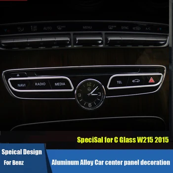 

YUNC Aluminum alloy AMG Styling Car center panel decoration For Mercedes-Benz C180L C200L C260L C300L 2015