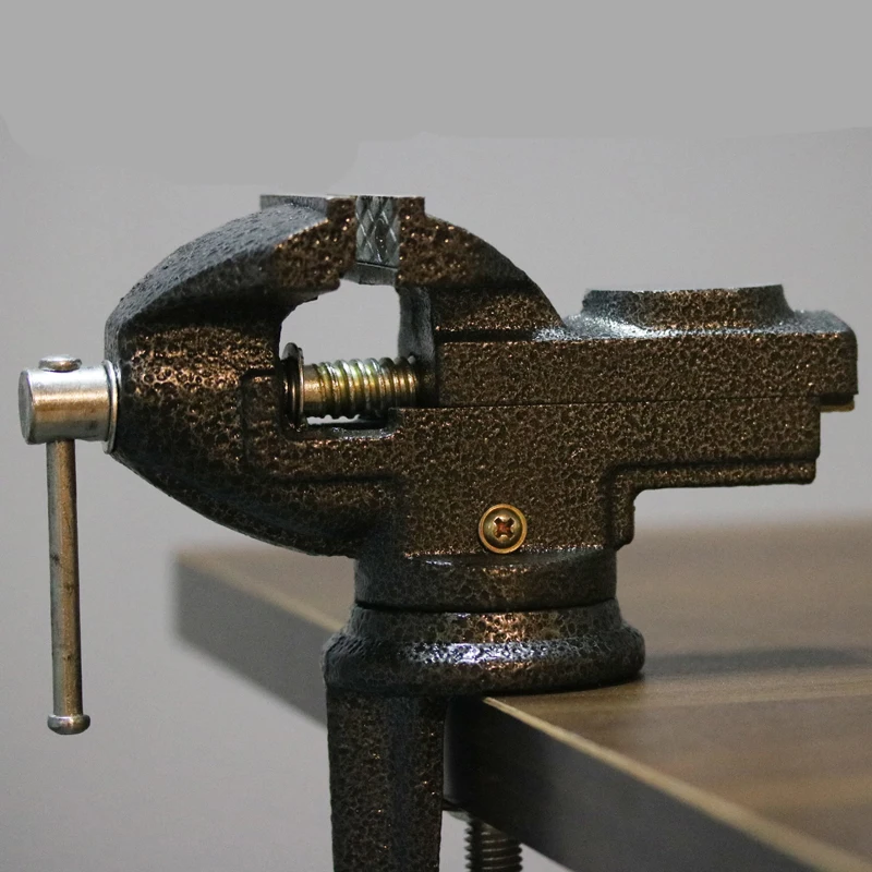 DIY настольные тиски мини полностью чугунные с углом вращения 360 градусов