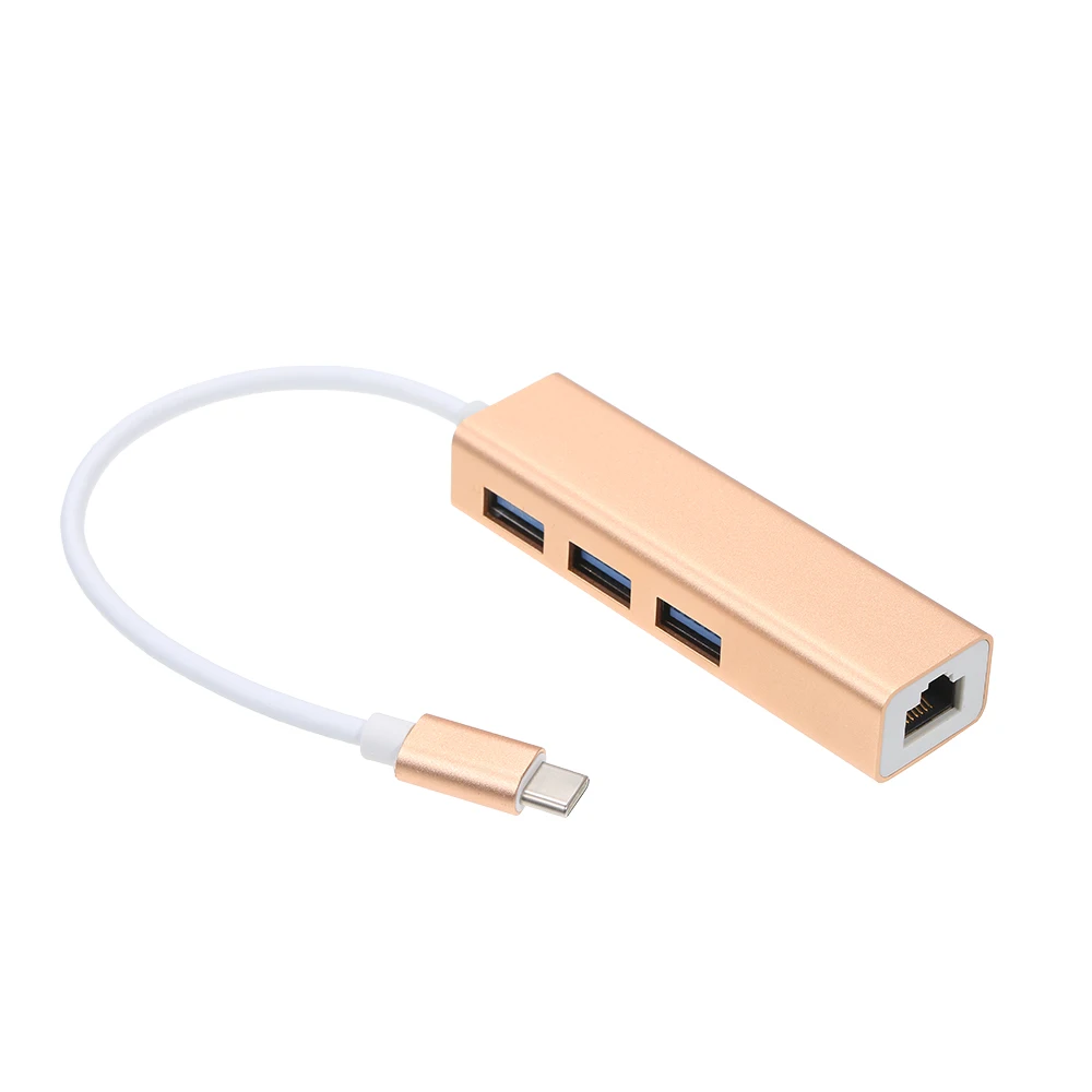 Usb-концентратор type-C концентратор до 3 USB 3,0 порты Ethernet порт быстрая скорость передачи до 5Gbp/s адаптер для MacBook Pro