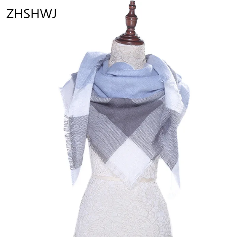 

[ZHSHWJ] Top quality Winter Brand Designer Triangle Scarf Women's Shawl Cashmere Fall Latr Wool Scarf Neutral basic shawl lady