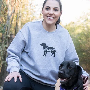 

Husky with Curly Tail Dog Mama Crewneck Sweatshirt Funny Pullover Dog Mom Hoodie Long Sleeve Clothes Tops Sudadera Mujer