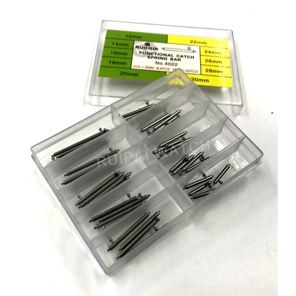 

Free Shipping 40pc/set Watch Strap Quick Release Spring Bars Pins 12mm 14mm 16mm 18mm 20mm 22mm 23mm 24mm 26mm 28mm 30mm