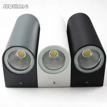 Вверх вниз двухголовый открытый светильник ing настенные лампы цилиндр COB 5 Вт 10 Вт светодиодный настенный светильник IP65 Водонепроницаемый крыльцо Светильник s AC 85-265 в