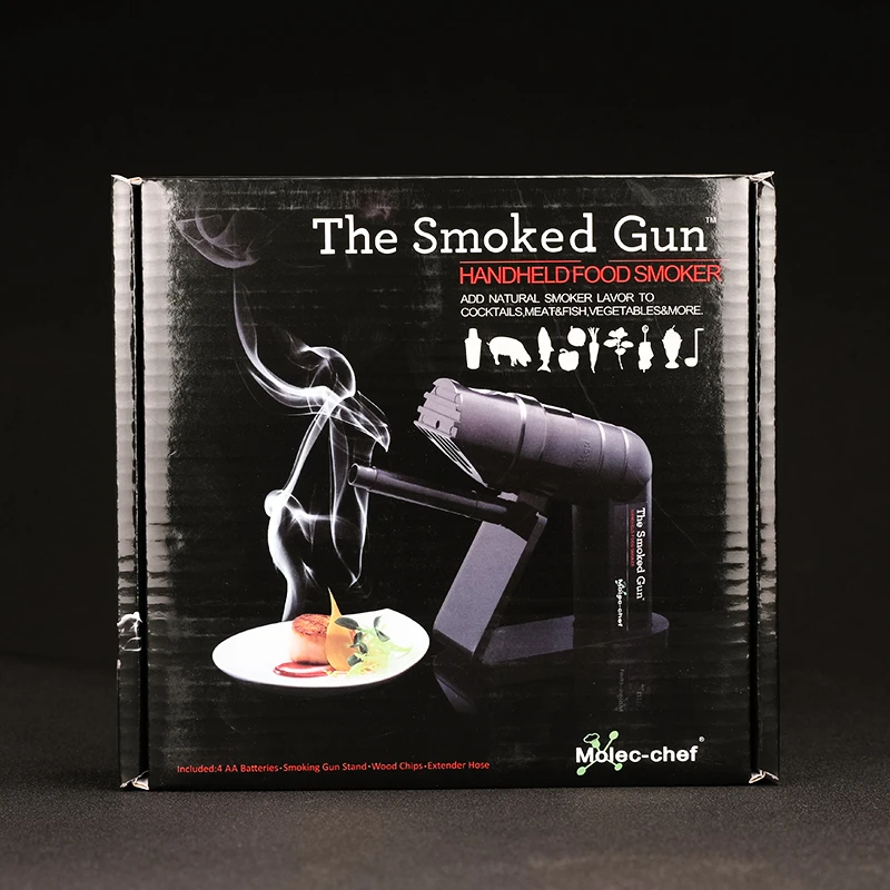 1 Set Food Smoking Gun Smoker Handheld Food Smoker Professional Metal Barware Bar Tools