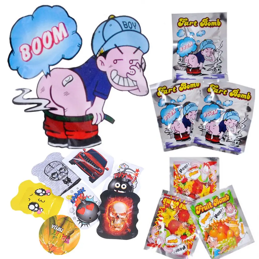 cheap Hot 10pcs set Halloween Novelty Stinky Gas Fart Bomb Bags Prank Trick Toy Jokes Gadgets Gag Novelty amp; Gag Toys Children Gifts