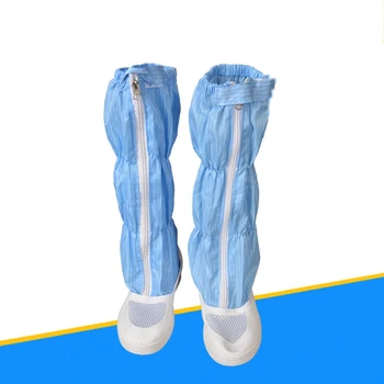 

ESD Gigh Cylinder Boots Anti-static Soft Breathable Shoes PU Non-slip Dust-free Flat Anti Static Cleanroom PVC Sole ESD Shoes