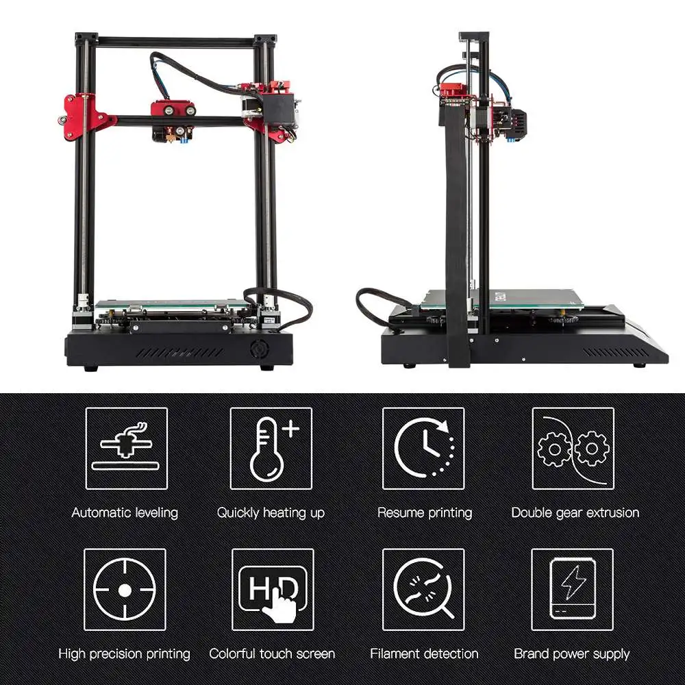 CR-10S Pro 3d Принтер Комплект 300*300*400 мм размер печати цветной ЖК-дисплей Печать накаливания DIY 3d принтер