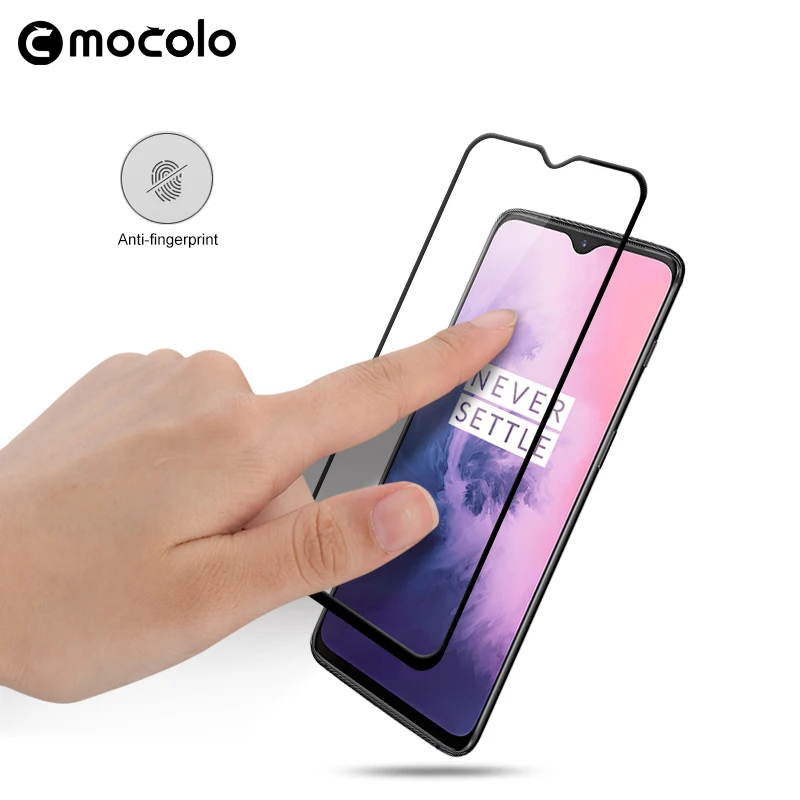 Защитная пленка Mocolo для OnePlus 7 полное покрытие клеящееся закаленное стекло 9H Pro