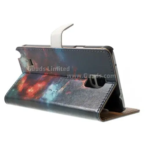 Fire Skull Leather Flip Cover for Samsung Galaxy Note 4 N910